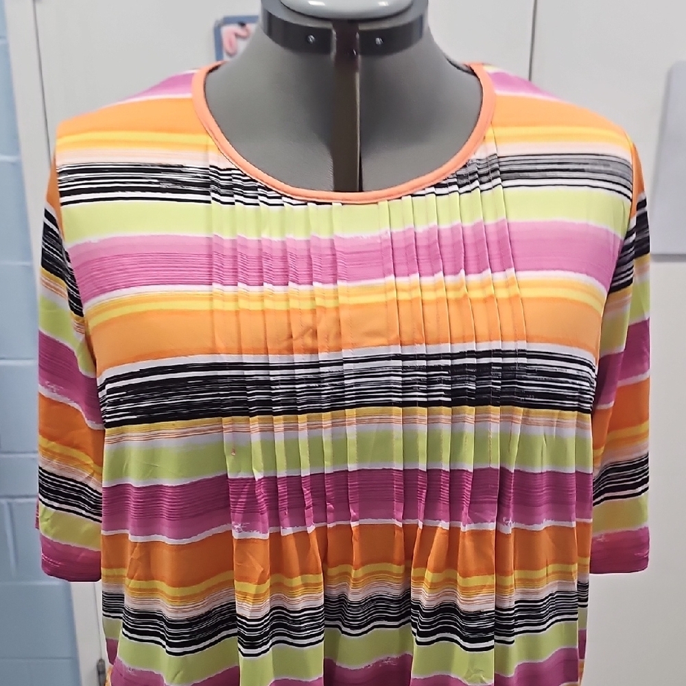Ruby Rd. Colorful Striped Blouse - Picture 5 of 5